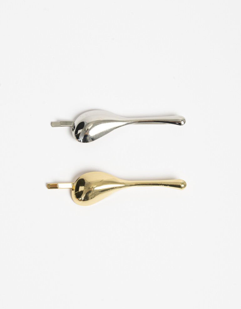 Horquillas Set Metal Set X2 Horquillas Metal Glossy. - Combinacion Bicolor