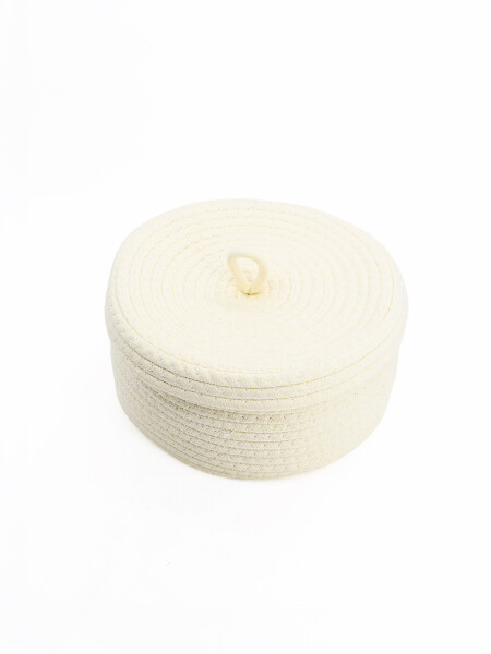 CESTO ZIGGY CON TAPA BEIGE