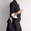 Bolso Raw en efecto gamuza Negro
