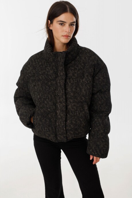 Campera Tejida Cascais Negro/beige