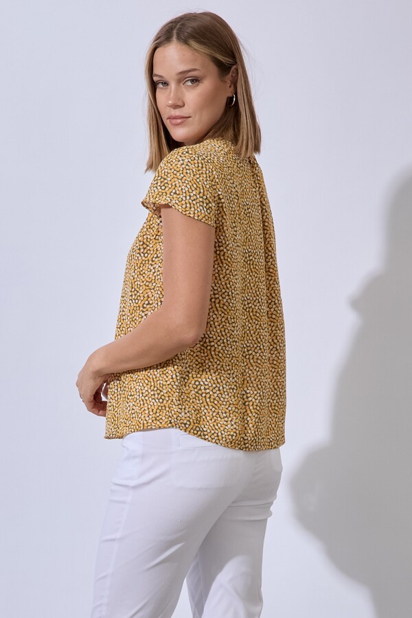 Blusa Dots MOSTAZA/MULTI