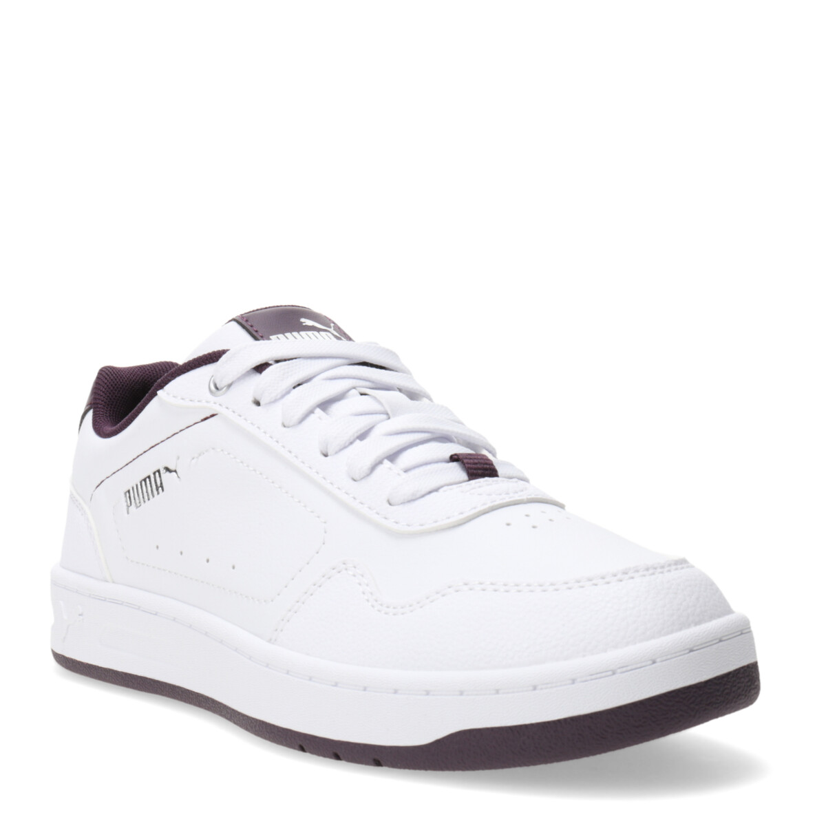 Championes de Mujer Puma Court Classic - Blanco - Violeta - Plateado 