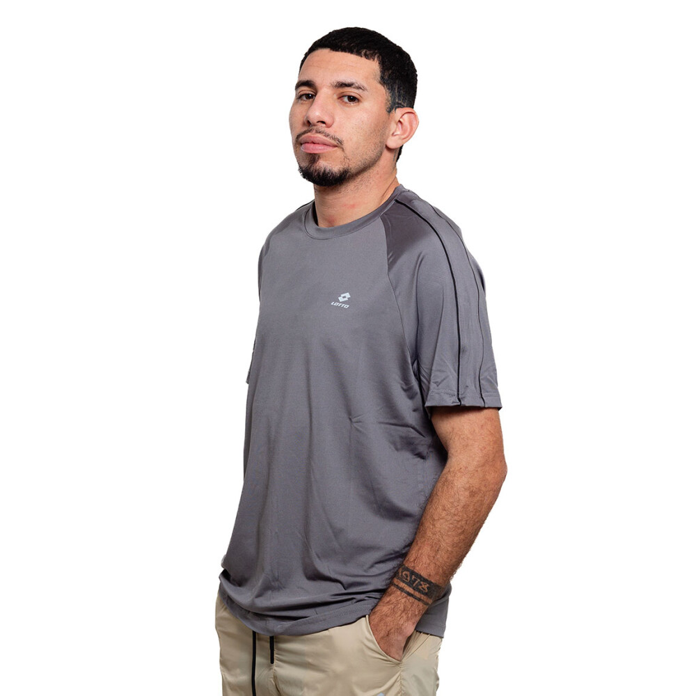 Lotto Remera Manga Corta de Hombre JOL - Gris Gris