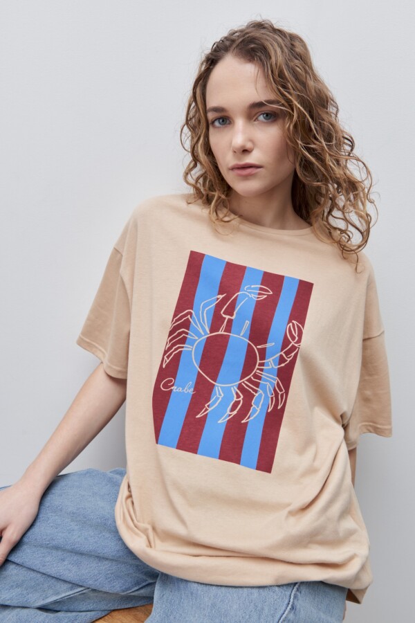 REMERA CRABY Beige