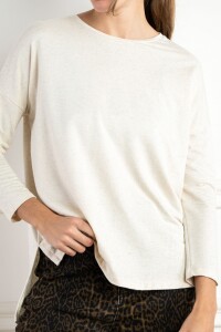 Sweater Con Lino Arena