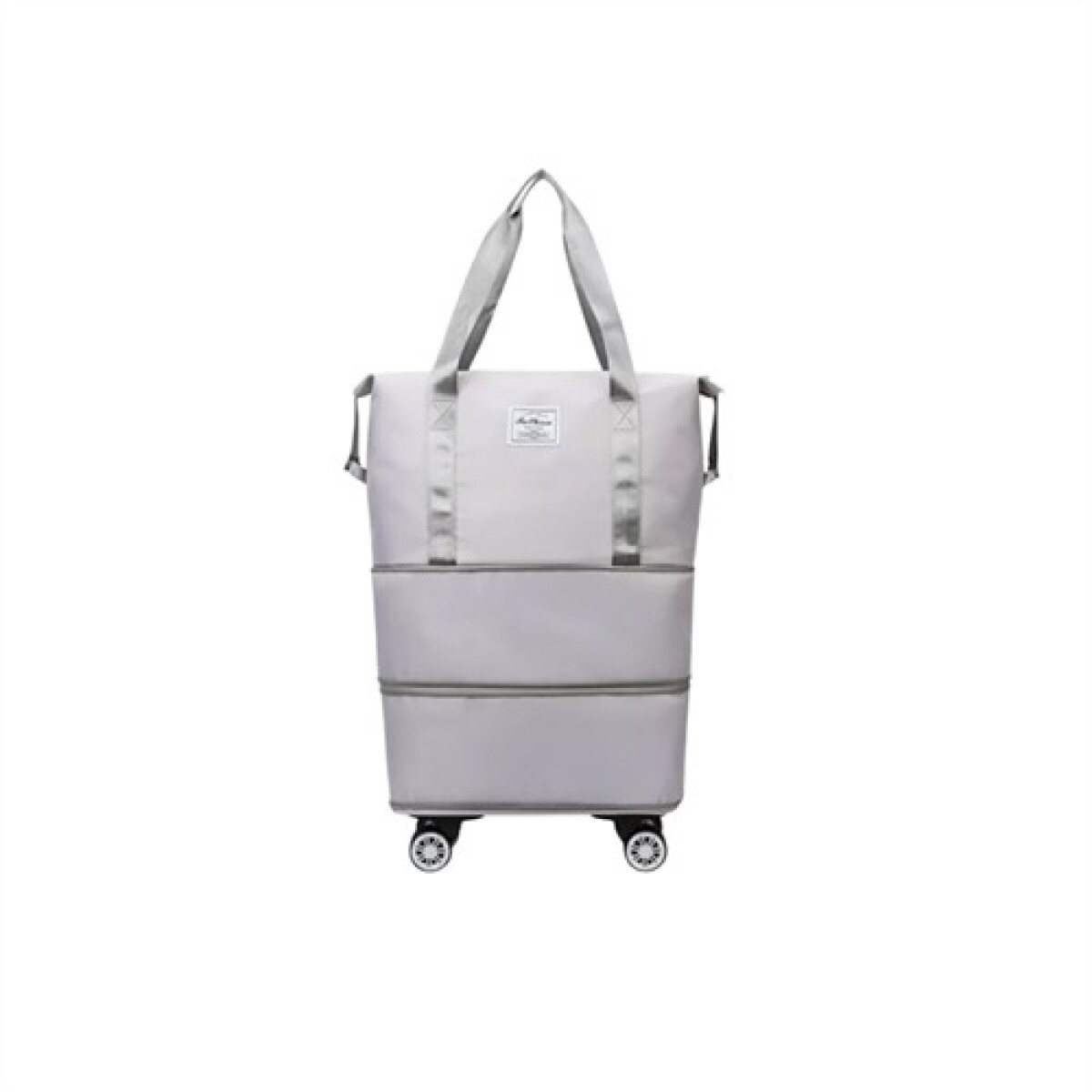 Bolsa plegable con rueditas para viaje - Gris 