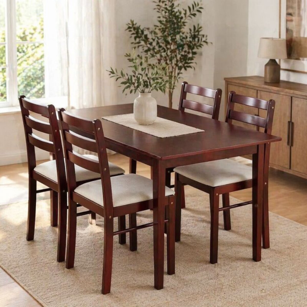 JUEGO DE COMEDOR RIAN MESA + 4 SILLAS 