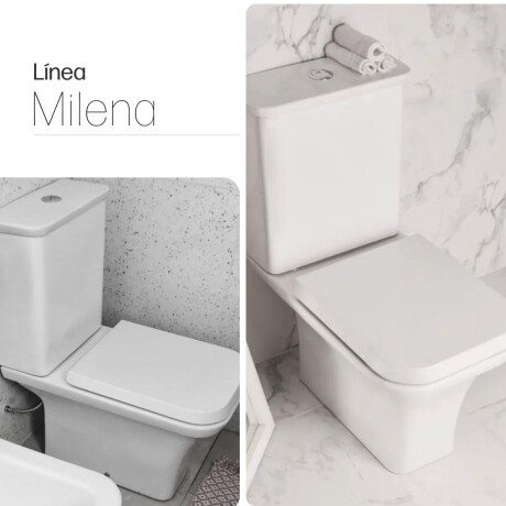 JUEGO DE INODORO, MOCHILA Y TAPA BLANCO FERRUM LINEA MILENA BLANCO
