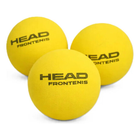 Set Tubo Penn X3 Pelotas P/ Frontón Y Paleta Colores Amarillo