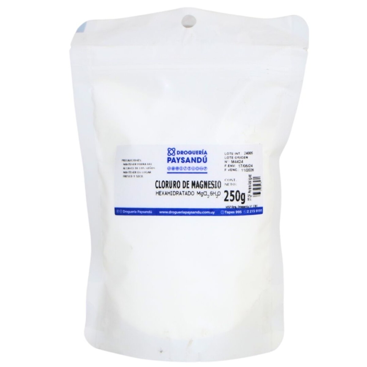 Cloruro de Magnesio Puro - 250 g 
