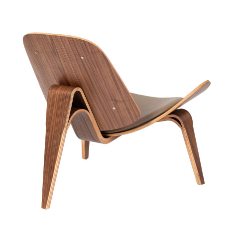 BUTACA MARRÓN MADERA SHELL