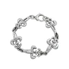 Pulsera Flor de Lis-Plata 925 Inflada-Sin Piedra-PU3348 sinpiedra