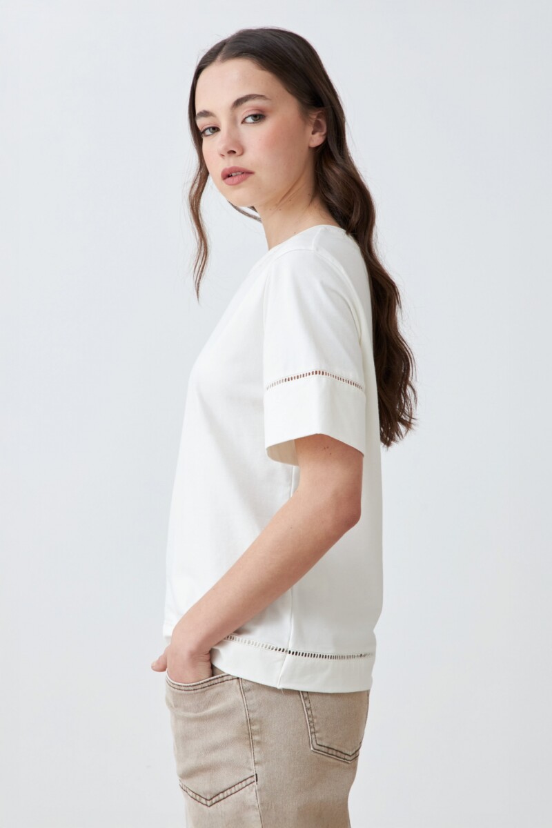 Remera con vainillas blanco
