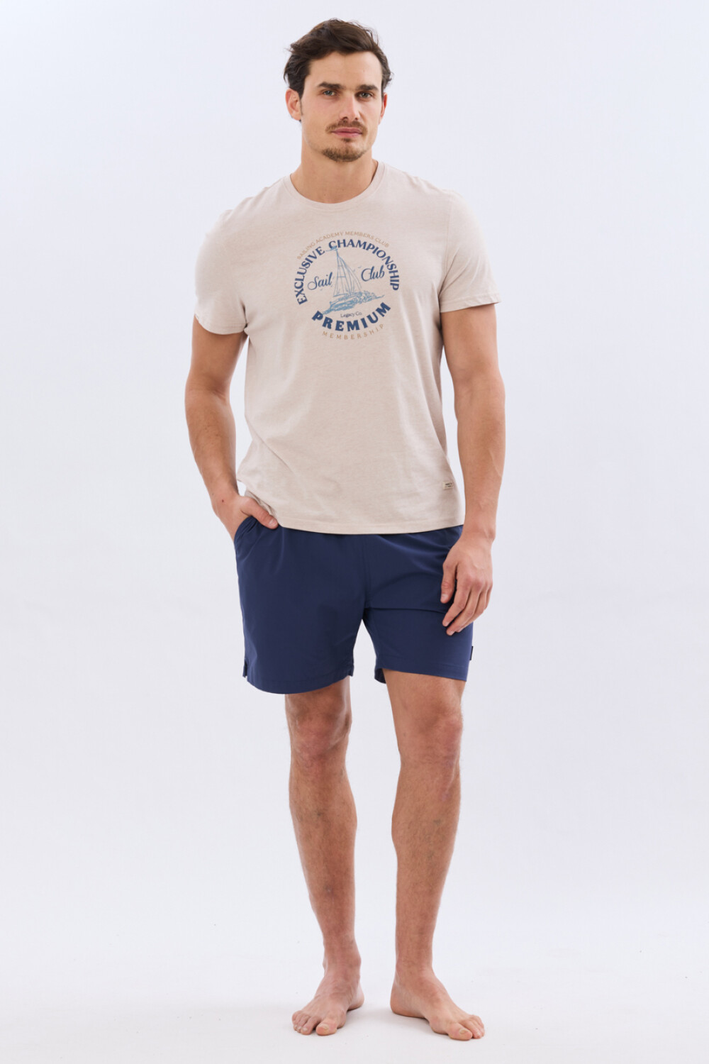 SHORT DE BAÑO FLEX LISO Marino