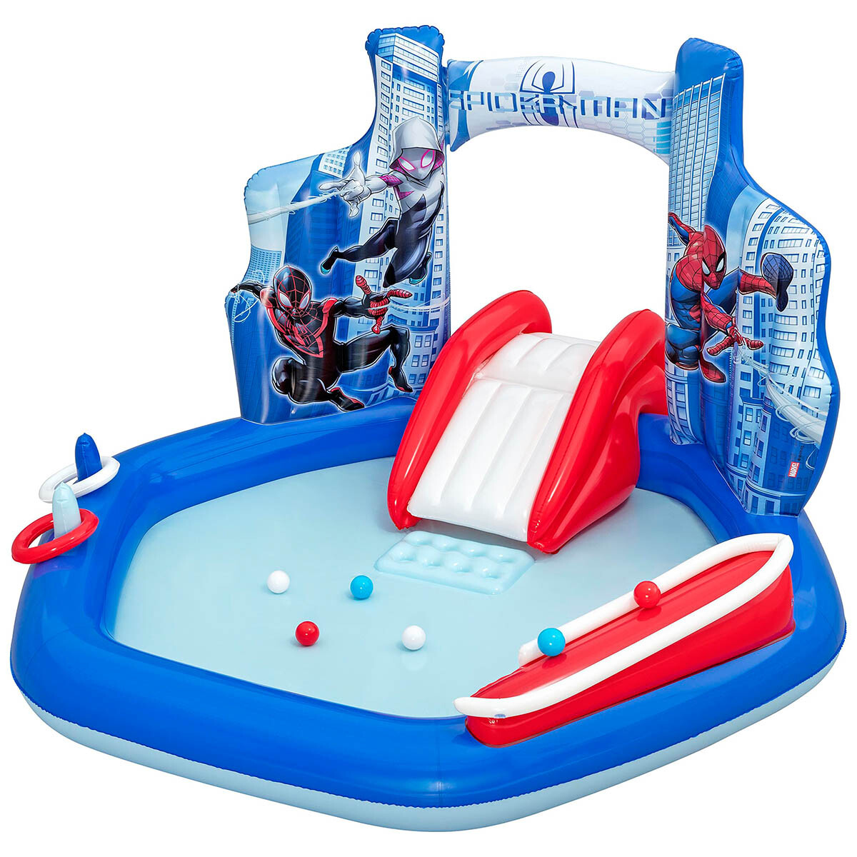 Centro De Juegos Piscina Spiderman Bestway Tobogán 