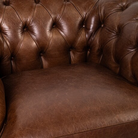 BUTACA 1 CUERPO CUERO-100-NATURAL MARRON NEW CHESTERFIELD CHOC.