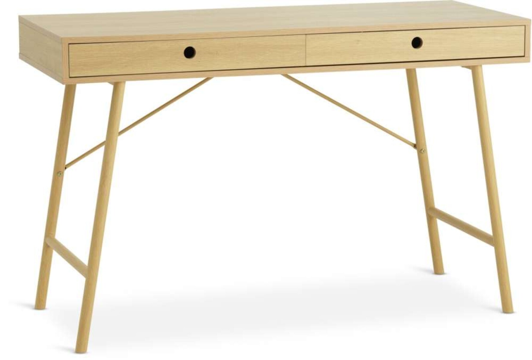 Escritorio Lindved 48X120 2 Cajones - Color Roble 