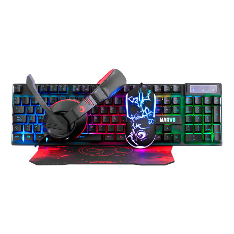 Combo Gaming Marvo Mousepad Mouse Teclado Auriculares 001