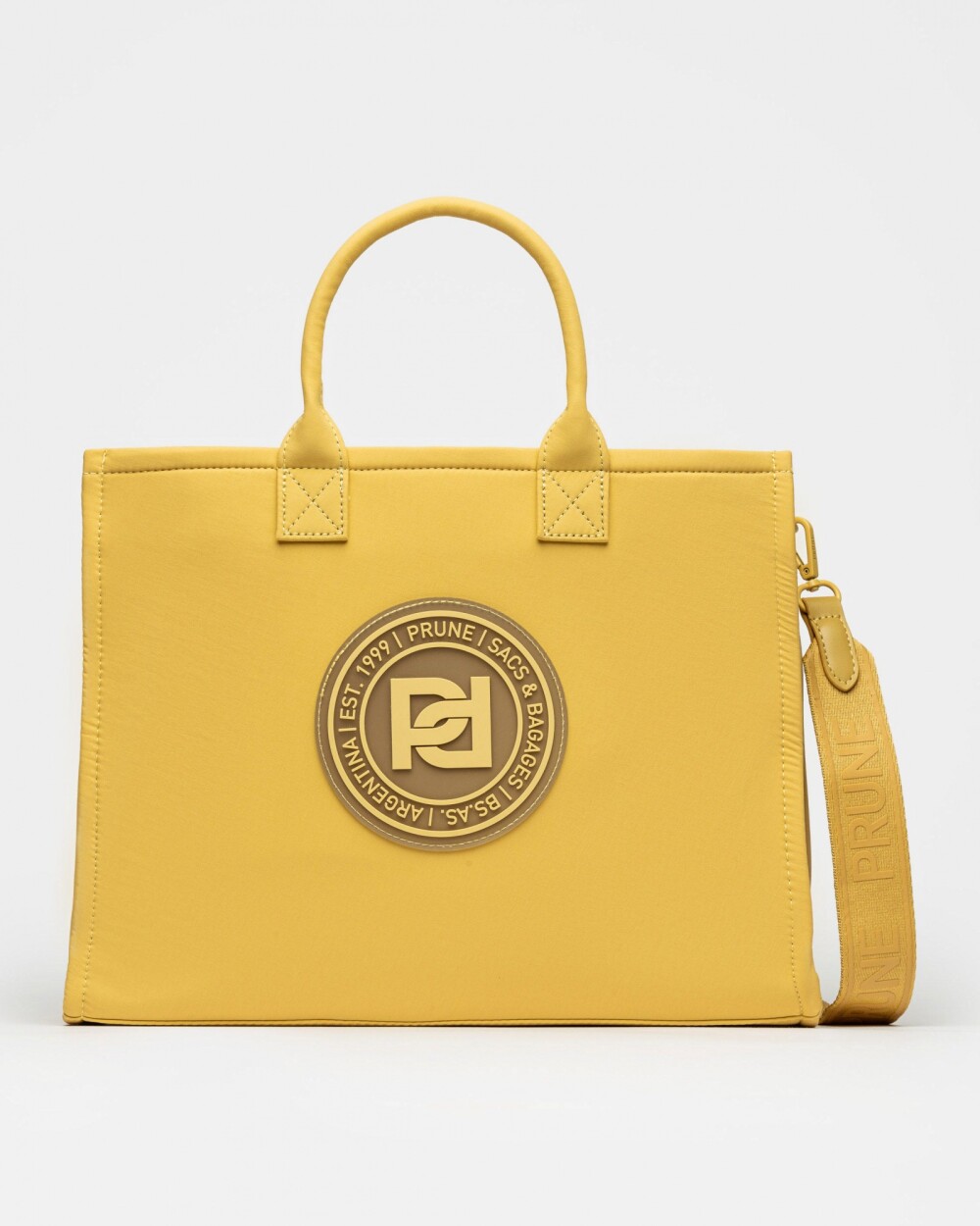 Cartera de mano Elena en nylon Beige