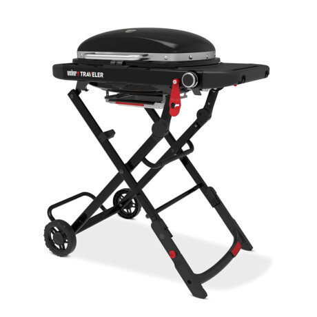 Parrilla a gas Weber Traveler Compact portátil plegable Negra