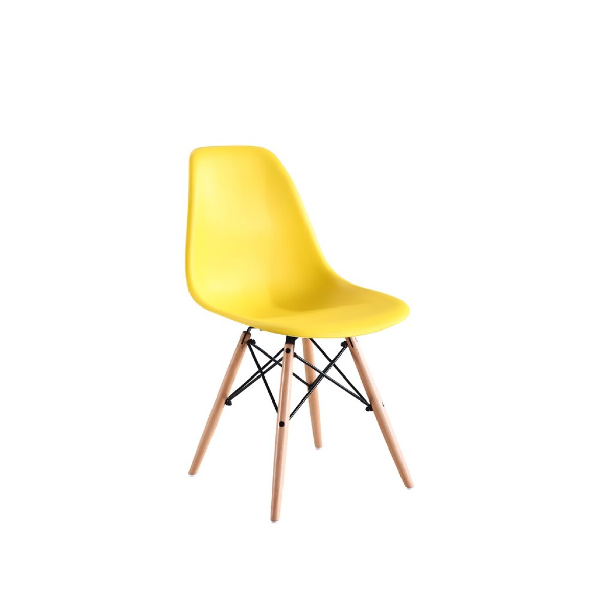 Eames DKR Base En Madera Infantil - Amarillo 