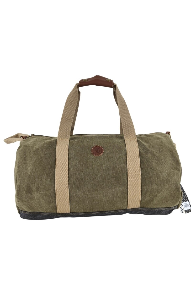 Bolso tubo de lona Verde