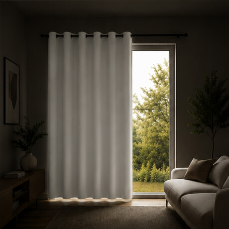 Cortina 100% Blackout 1 paño 135 x 220 BLANCO