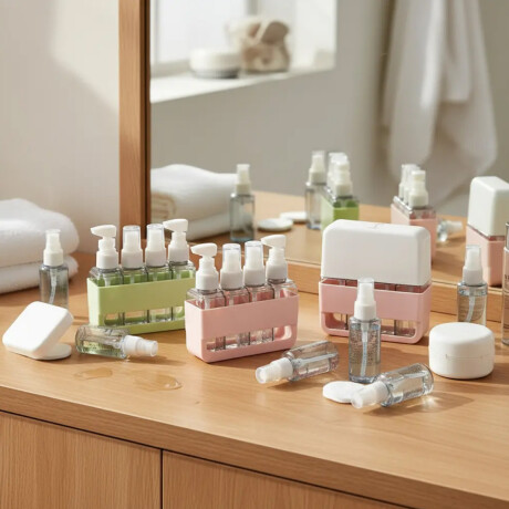 Set de 4 frasquitos con estuche rígido Verde