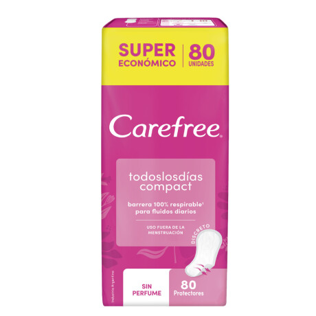 Protectores Diarios Carefree Todos Los Días Compact 80 Unidades Protectores Diarios Carefree Todos Los Días Compact 80 Unidades