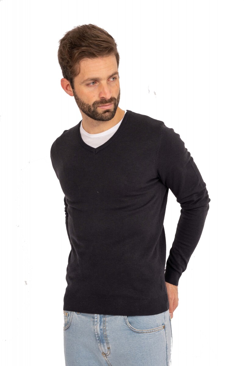 SWEATER DASS ESC V - NEGRO 