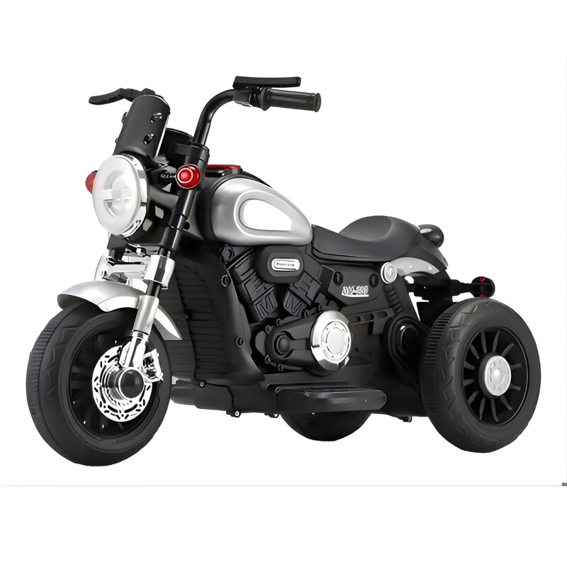 Moto Triciclo a Batería Lumax Infantil con Luces y Sonidos Gris