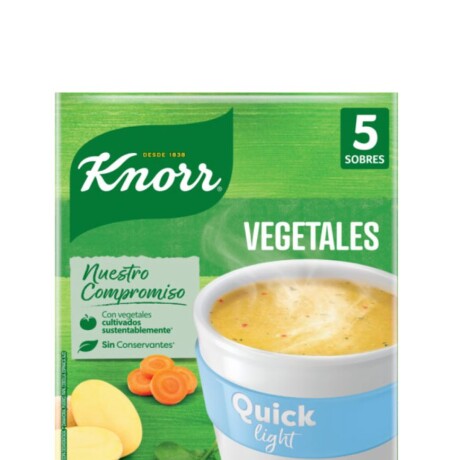 SOPA KNORR QUICK LIGHT (02) VEGETALES 5 SOBRES 65GR SOPA KNORR QUICK LIGHT (02) VEGETALES 5 SOBRES 65GR