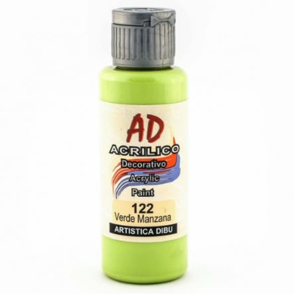 Acrílico Decorativo Ad 60 Ml Verde Manzana #Acrílico Decorativo Ad 60 Ml Verde Manzana