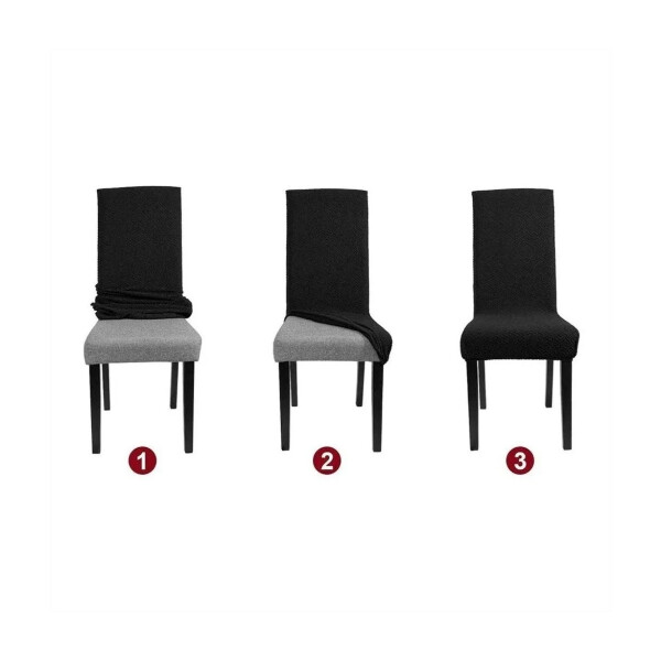 Funda Para Silla Comedor Cubre Asiento Elastizada Y Lavable Variante Color Blanco