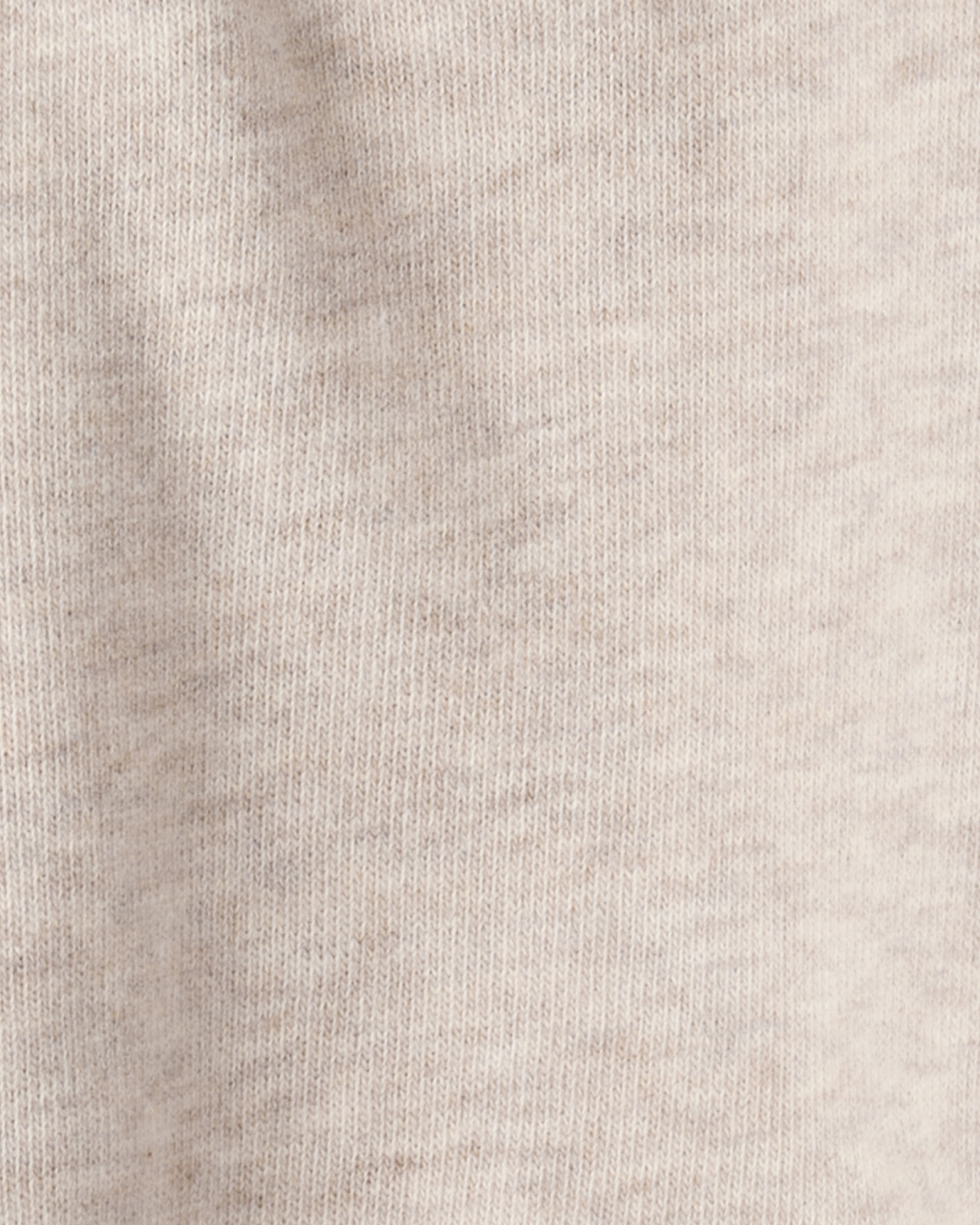 Remera henley de algodón con capucha, beige Sin color