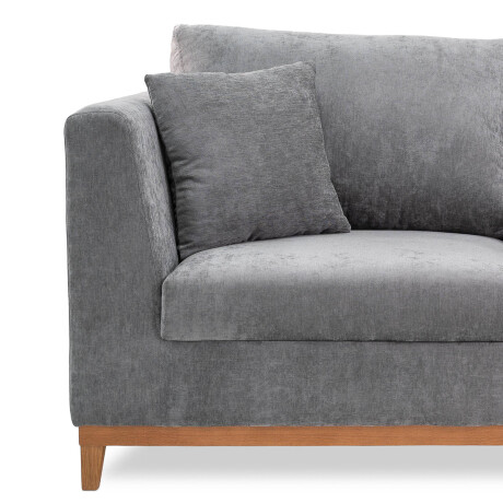 Sofá Belfast - Tela Microfibra - 2 cuerpos 2222 (Grafito)