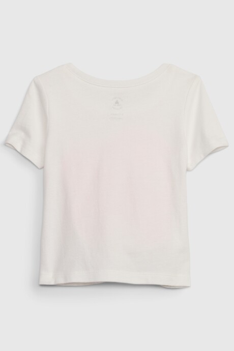 Remera Logo Gap Manga Corta Toddler Niña New Off White
