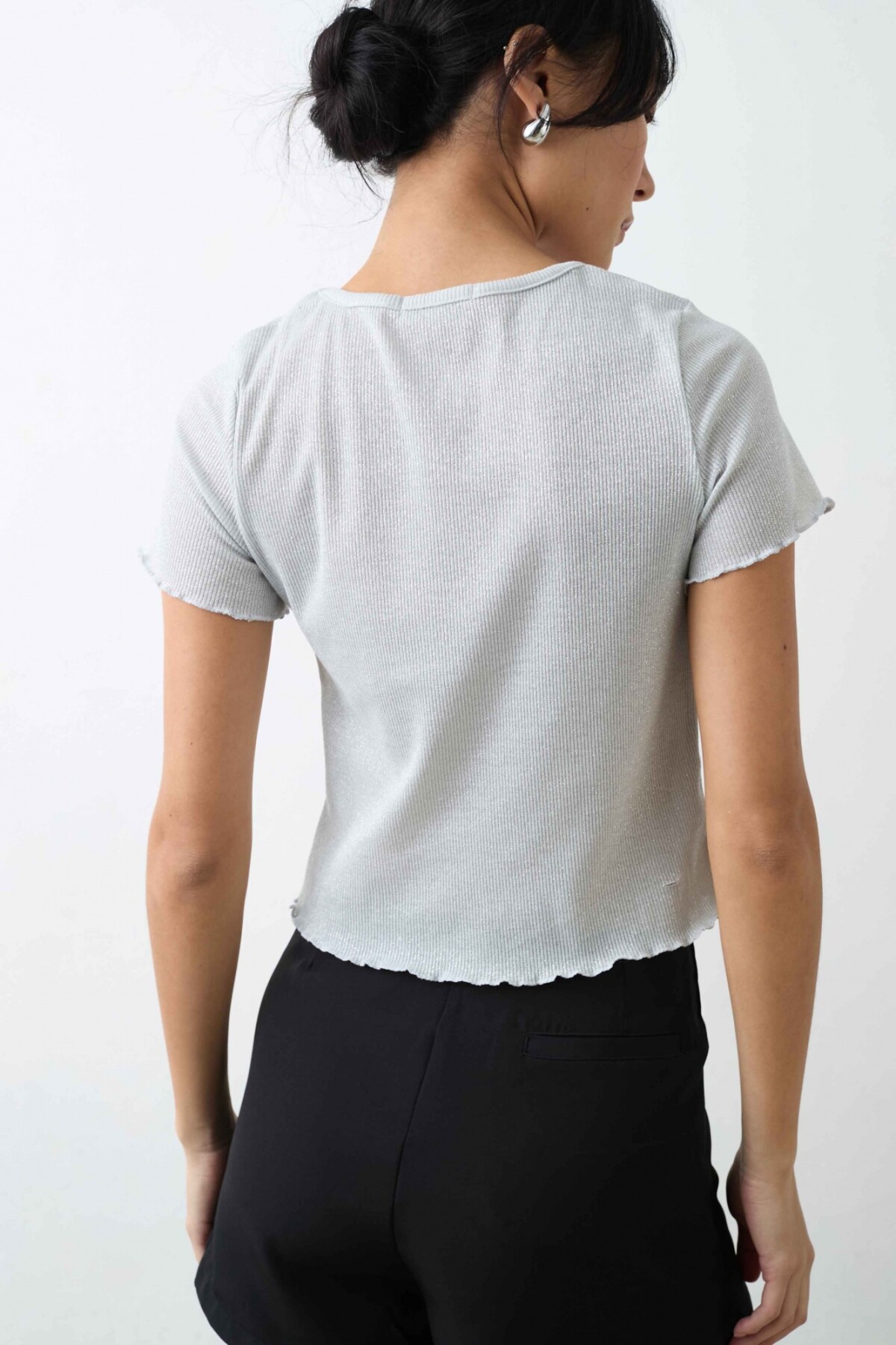 Top Camelia Blanco Lurex