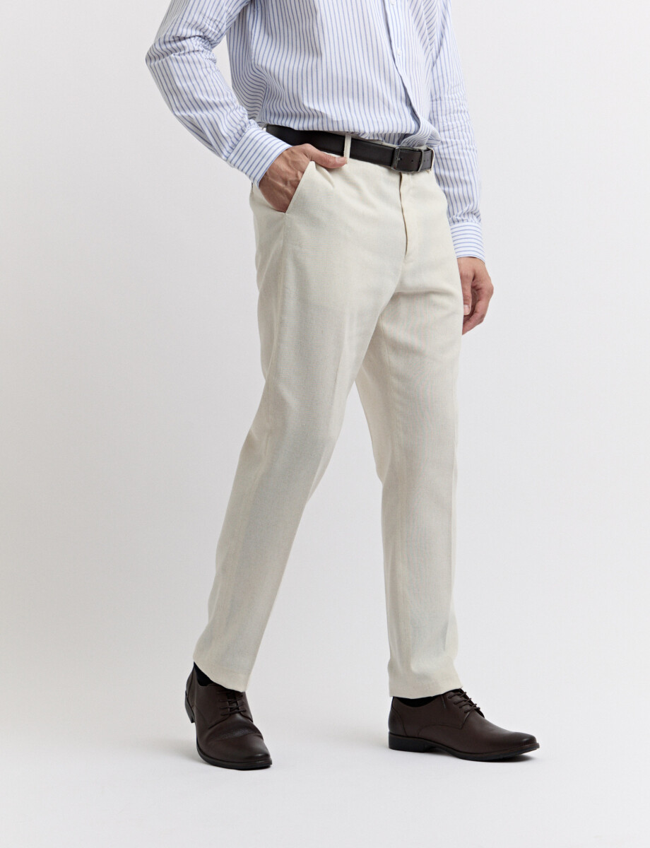 080576 PANTALON HARRINGTON LABEL Natural