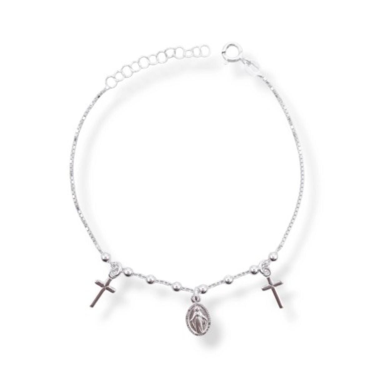 Pulsera religiosa de plata 925, MILAGROSA. 