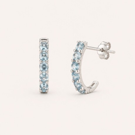 Caravanas Amara Topacio Celeste - Plata 925 Caravanas Amara Topacio Celeste - Plata 925