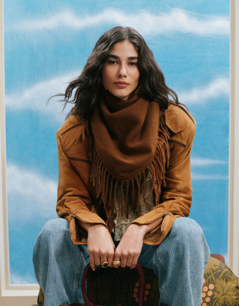 Bufandas Bufanda Con Flecos - Marron Camel