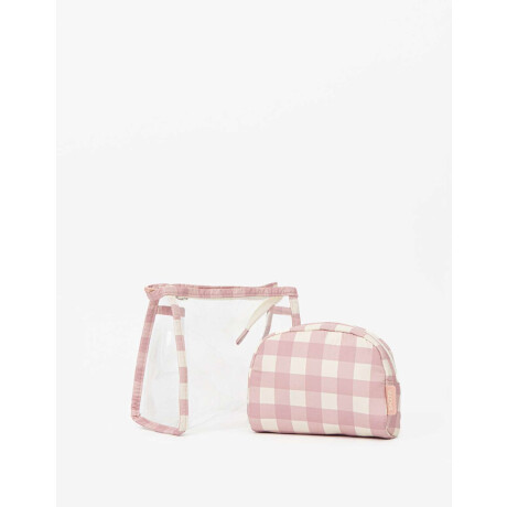 Set De Portacosméticos Cuadrillé Estampado Geometrico