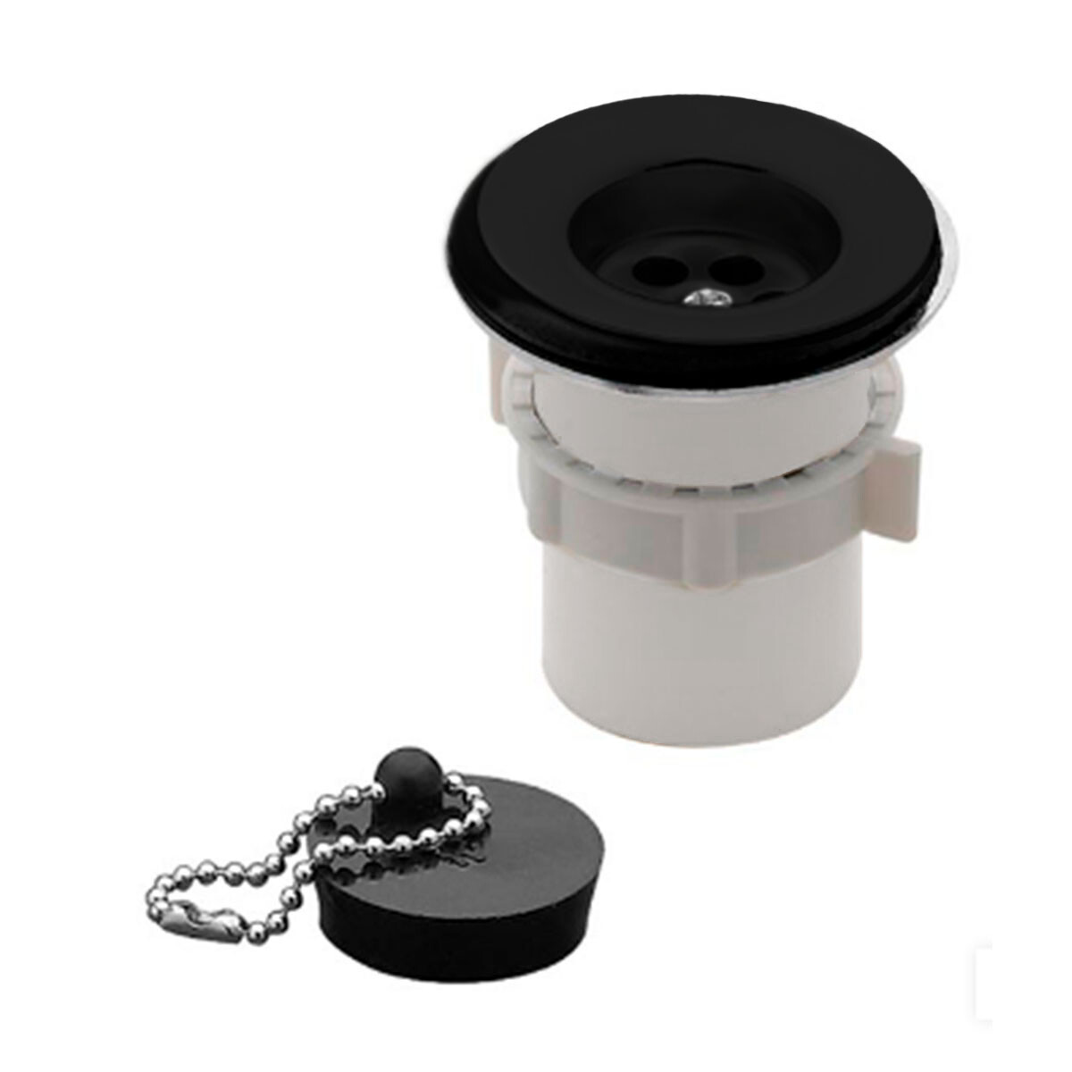 Griferia Sifon Desague Universal Negro Mate Linea Epuyen 