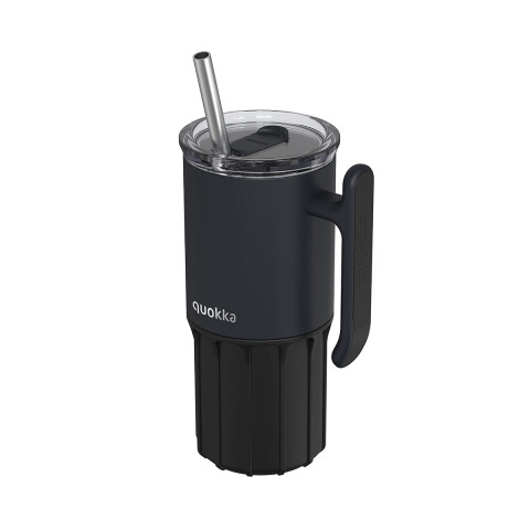 Vaso Térmico de Acero Umi con Pajita Quokka 720 ml NEGRO