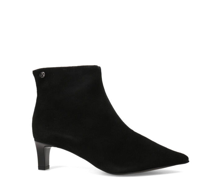 Botas de Mujer Bottero Caña Baja Y Taco Fino Negro