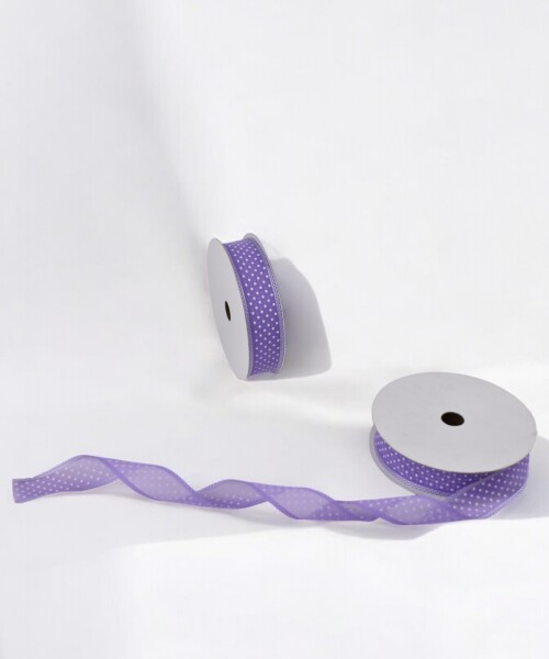 Cinta organza con puntos - 23 mts VIOLETA