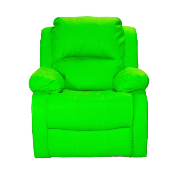 Sofá Sillón Poltrona Reclinable 1 Cuerpo Butaca Cuerina Variante Color Verde Lima