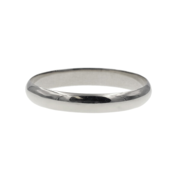 Par de alianzas clásicas en oro blanco 18k - bombé de 3mm Par de alianzas clásicas en oro blanco 18k - bombé de 3mm