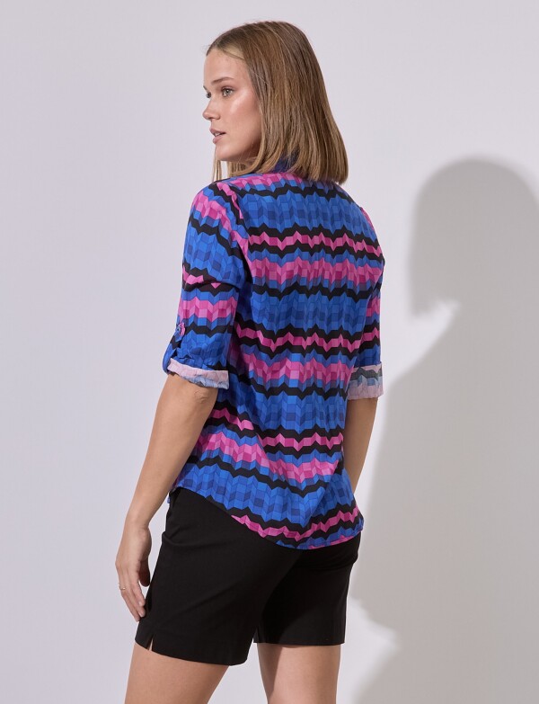 Camisa Zig Zag MULTI/AZUL